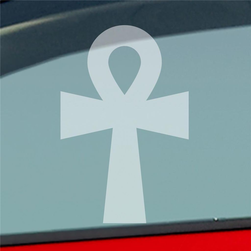 Auto Aufkleber Heilige Katze Holy Cat Ägypten Egypt Car 10x15 cm Milchglas Sticker Heckscheibenaufkleber