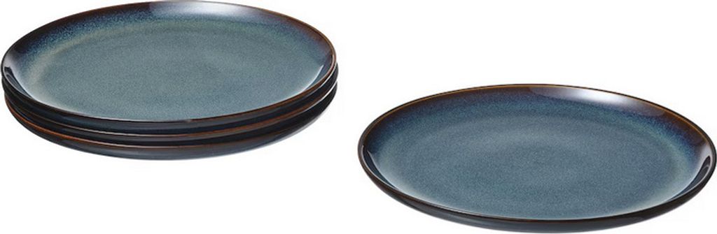 IKEA Gladelig Teller 25cm blau (4 Stück Pack) aus Steinzeug