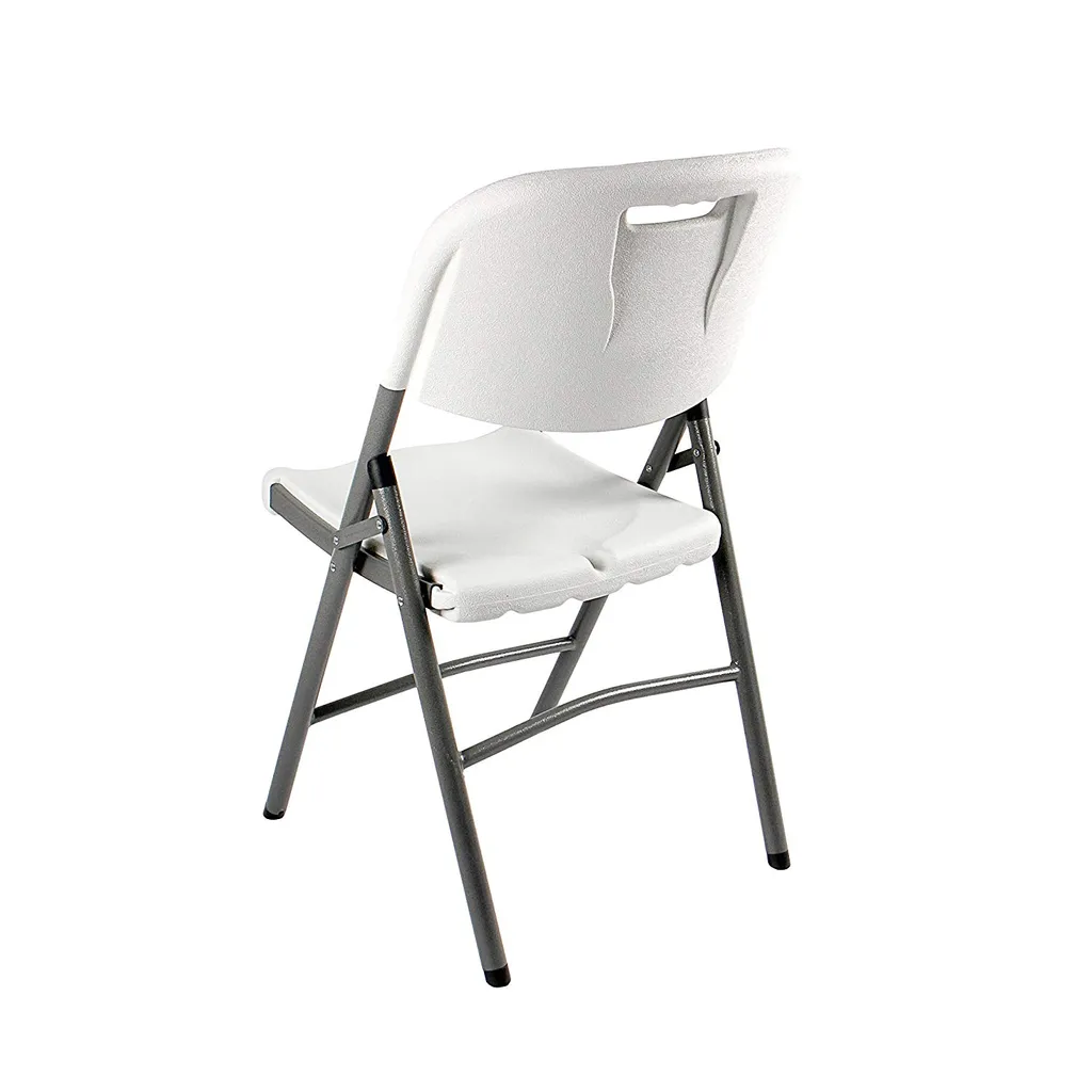 Chaise de camping pliable Vanage blanche résistante aux intempéries x2 - 3