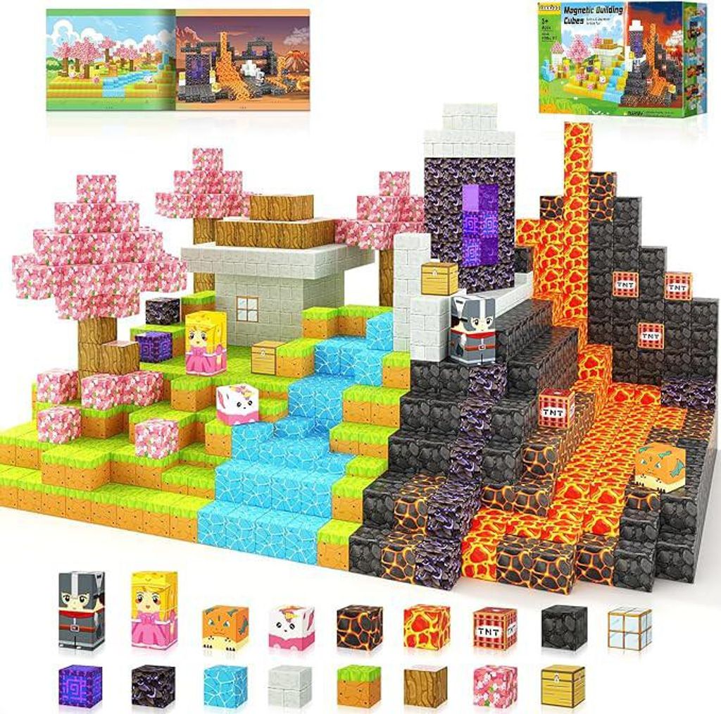 Magnetische Bausteine,84 Teile Magnetbausteine Kinder,Magnetische Spielzeug Magnetspielzeug Magnete Kinder,Spielzeug ab 3 4 5 6 7 8 9 Jahre Jungen ...