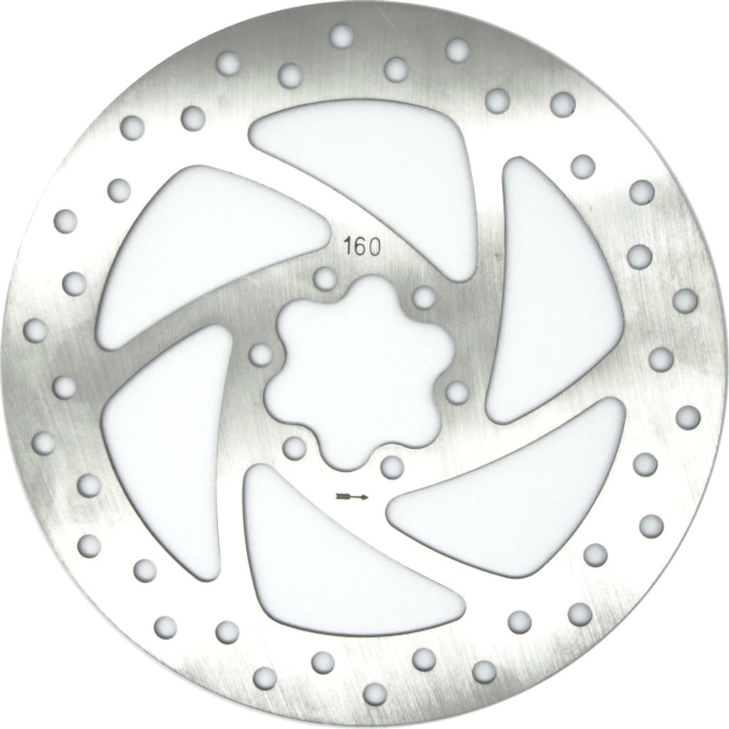 160 mm Bremsscheibe für Nami Burn / Motus PRO 10 Sport GT / Vsett 11+ Elektroroller – Farbe Silber