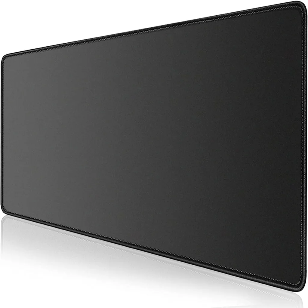 Grand tapis de souris noir 80x50 cm avec base en caoutchouc antidérapant