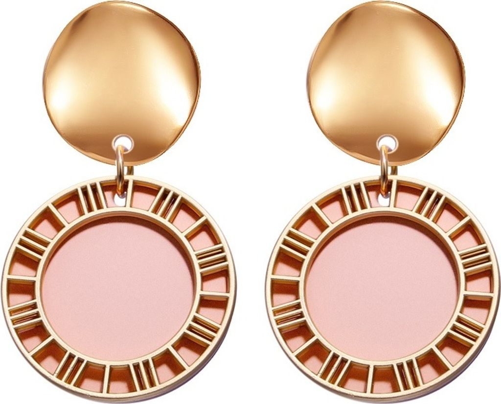 Xiomara Ohrringe in Gold und Rosa - Trendiger Schmuck für jeden Anlass KP27564