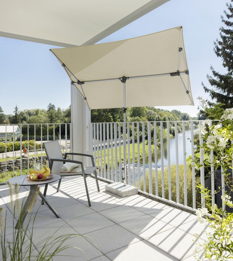 Ombrellone Rettangolare Schneider Novara 190x140 Cm, Antracite, Regolabile E Girevole, Protezione UV 50+ - 4