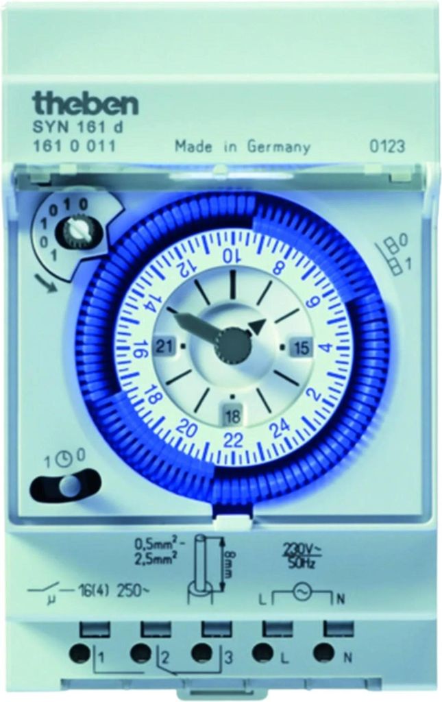 Theben Analoge Zeitschaltuhr, Tagesprogramm, 1 Kanal, 3TE, Produktbild 