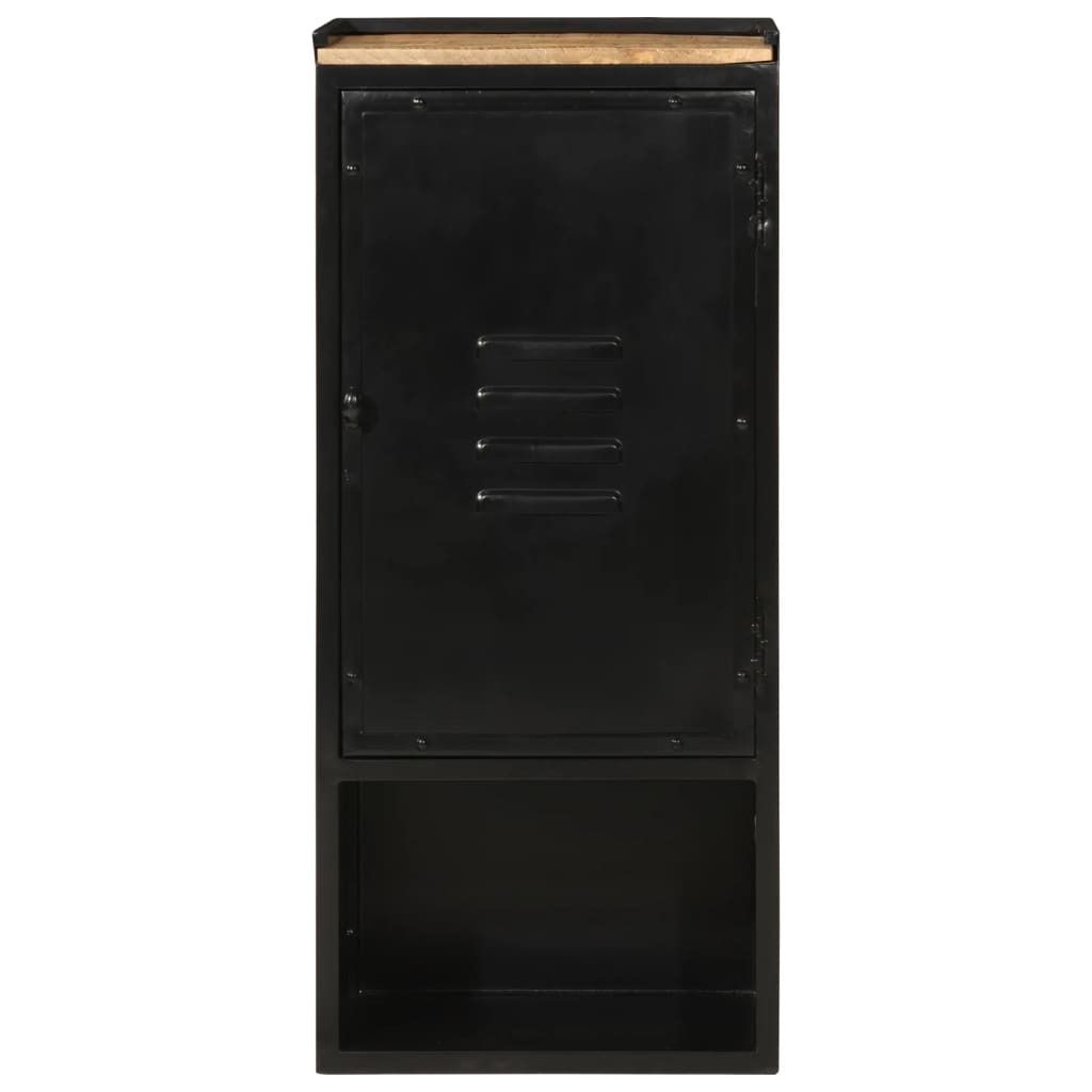 vidaXL Mobile da bagno 40x27x90 cm in ferro e legno Immagine del prodotto 