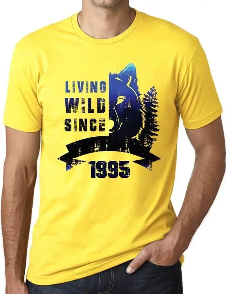 Herren Grafik T-Shirt Wildes Leben seit 1995 – Living Wild Since 1995 – Geschenk 29. Geburtstag Jahrestag 29 Jahre Jubiläum 29 Jährige Mann J...