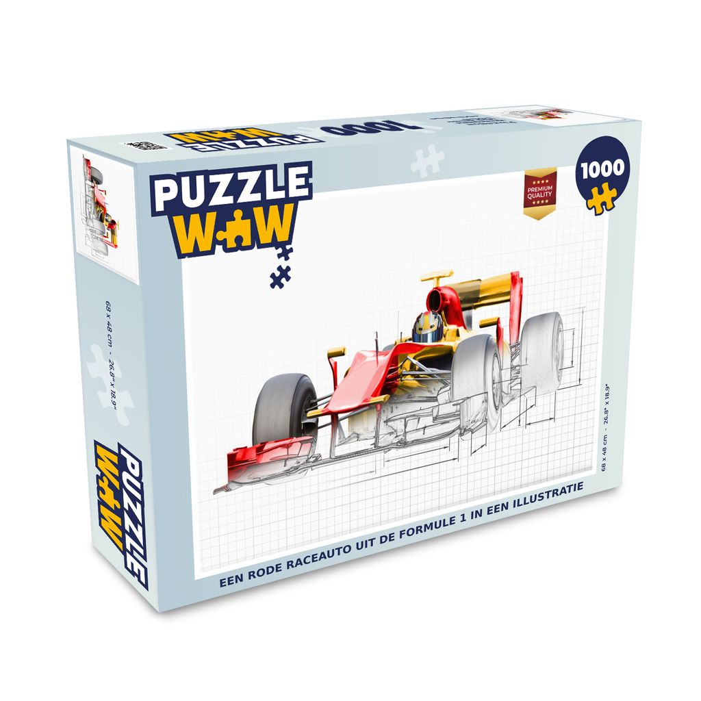 MuchoWow MuchoWow® Puzzle 1000 ks Červený závodní vůz Obrázek produktu 