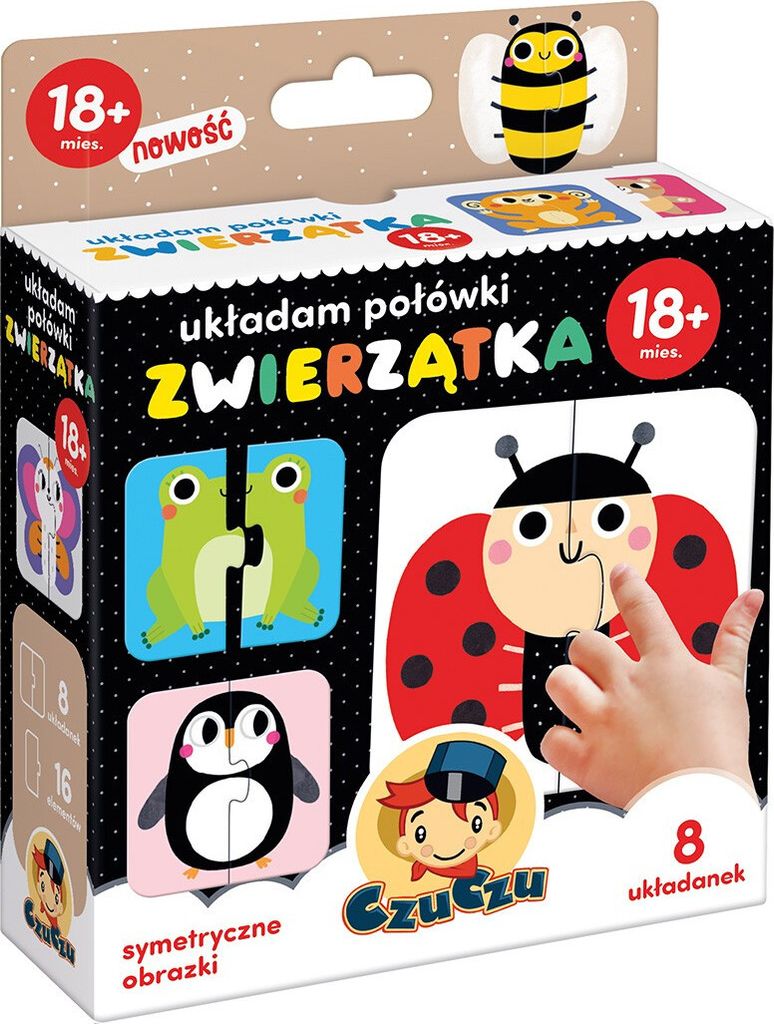 CZUCZU Lernspiel zum Anordnen von Tierhälften für Kinder Produktbild 