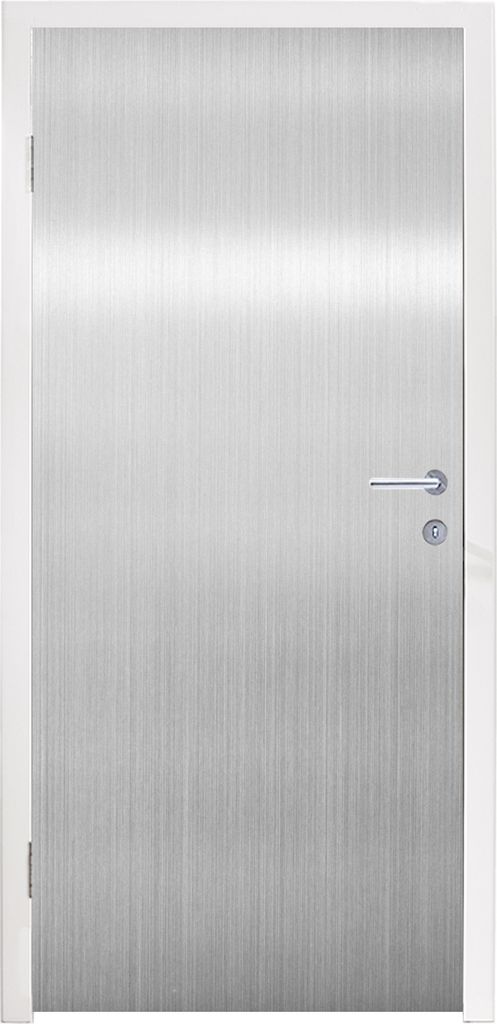 MuchoWow Türtapete Selbstklebende Türfolie Metalldruck - Silber - Grau 90x215 cm Türposter Türaufkleber Klebefolie Türklebefolie - Plakat an...