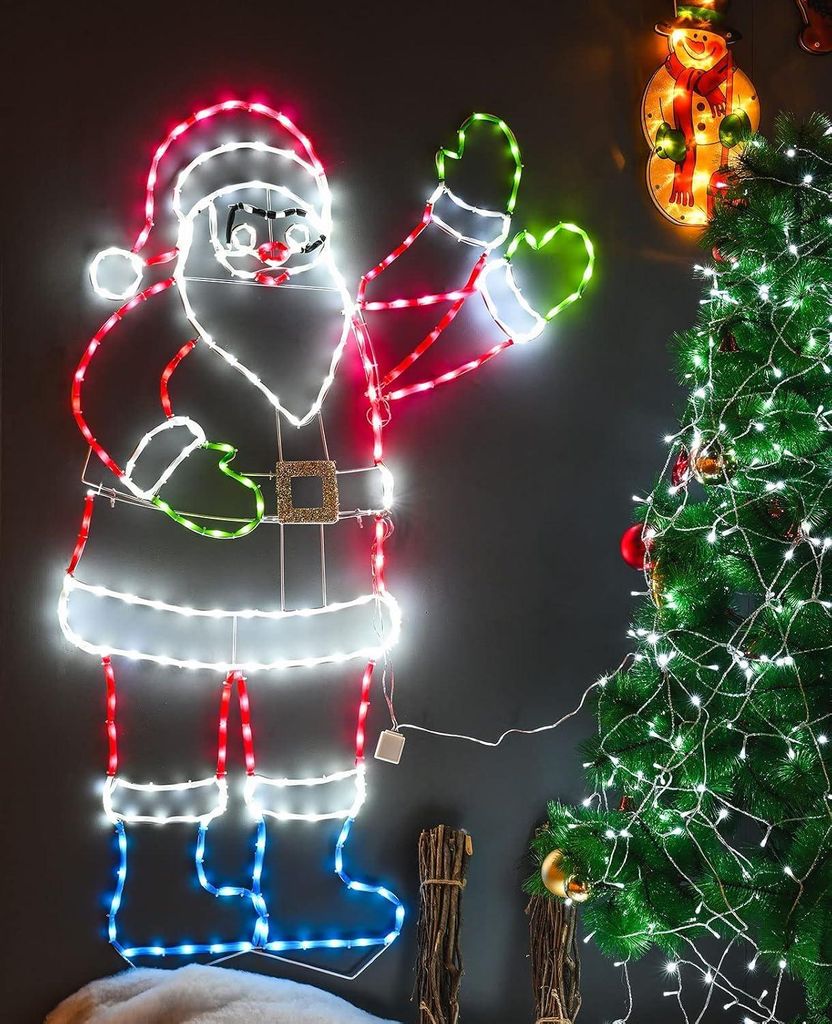 Weihnachtsmann Outdoor Dekoration 150 cm mit 273 LEDs