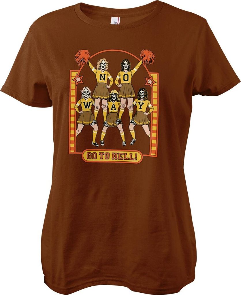 No Way - Go To Hell Girly Tee - Small - Brown