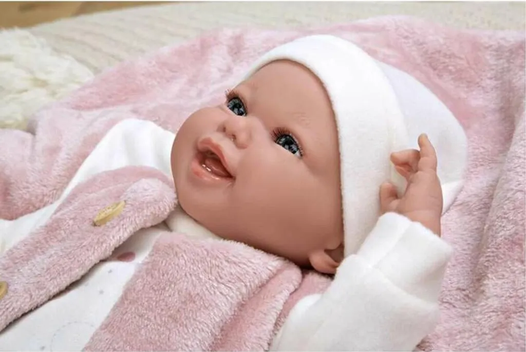 Poupée bébé Arias Elegance avec mécanisme sonore et ensemble blanc - 6