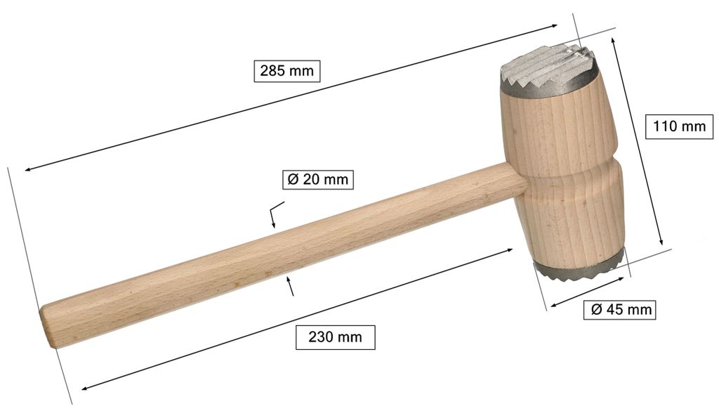 KOTARBAU® Drevený klepáč na mäso Kladivo na mäso Obrázok produktu 2