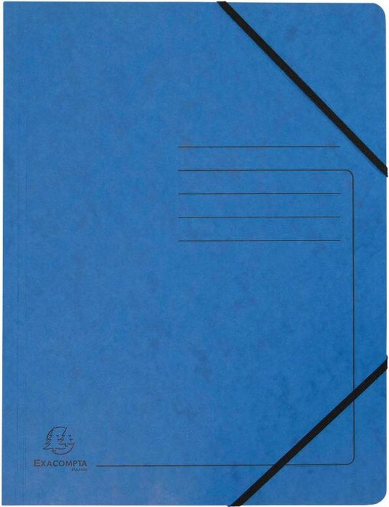 Exacompta 555412E 5er Eckspanner 555412E DIN A4 Karton blau Obrázek produktu 