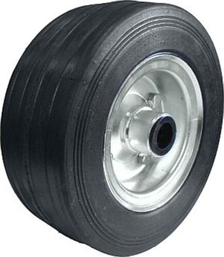 Metal-Gummi-Räder Ersatzrad Gummi 200mm / 250kg Vollgummireifen Stahl-Felgen Transportrollen Breites Stützrad (60NN)