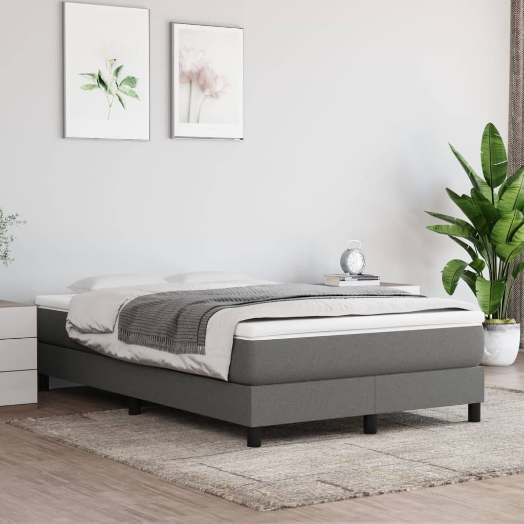 "Rabatt" Boxspring-Bettrahmen 2 Personen - Schlafzimmerbett - Dunkelgrau 120x200 cm Stoff - Klassische Betten CC4522