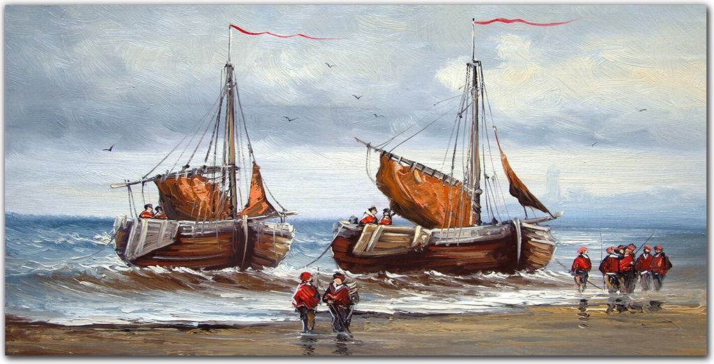 Coloray Bild aus Acryl 140 cm x 70 cm - Bild auf Acrylglas Gehärtetes Acryl Wohnzimmer Dekoration Wanddekoration Küche - Seeschiff Wolke Soldaten