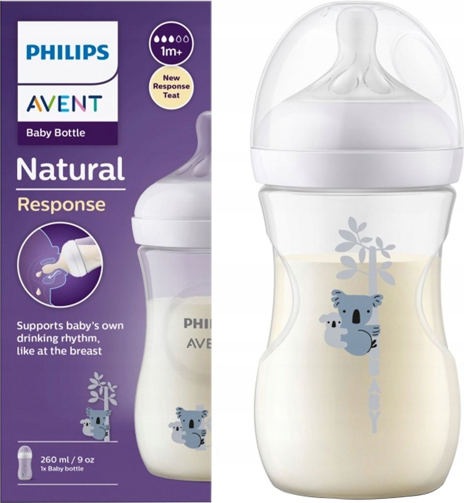 Avent Natural Response Flasche 260 ml +1m Koala