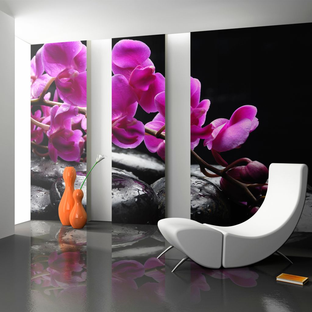 Basera Fototapete Orchideenmotiv 100406-24, Vliestapete, 350x270 cm