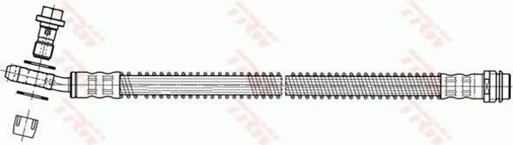 Tuyau de frein flexible pour VW Touareg 7L - Compatible PHD559