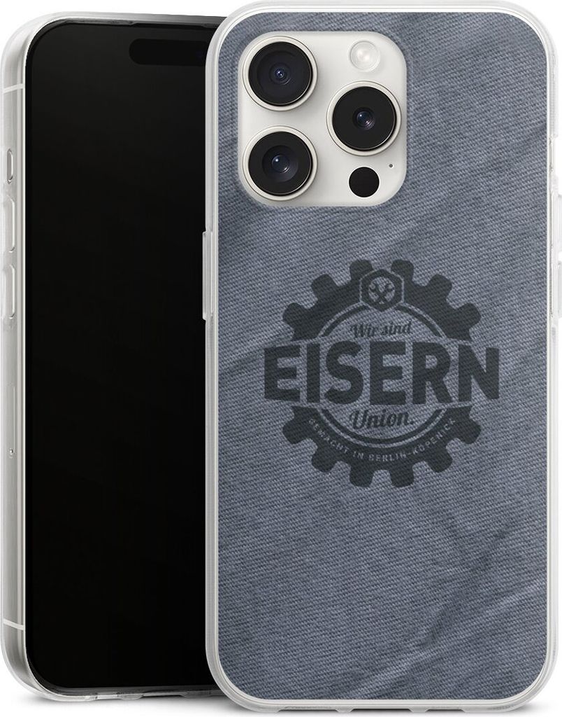 DeinDesign Handyhülle für Apple iPhone 15 Pro Silikon Hülle Case Smartphone Schutzhülle 1. FC Union Berlin FCU Offizielles Lizenzprodukt