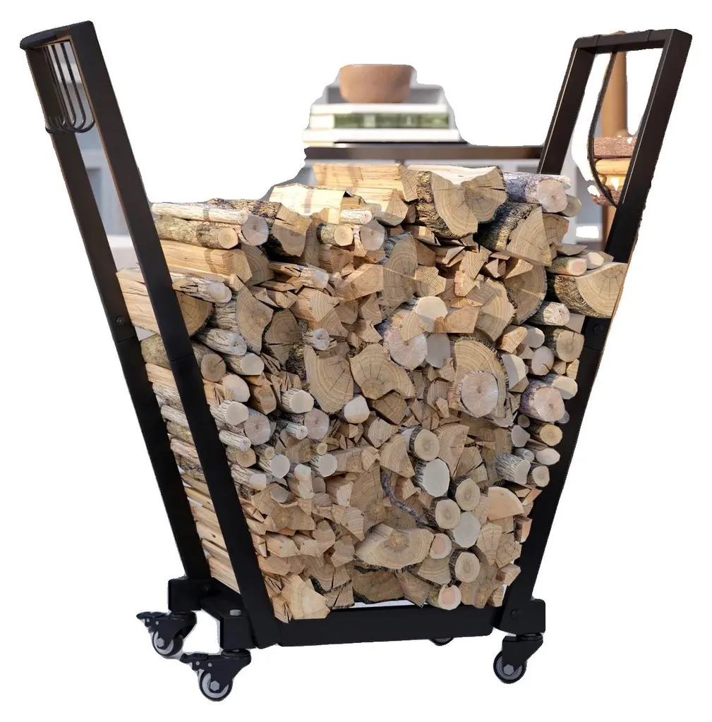 Porte-bûches ergonomique : fini le transport de bois lourd et sale