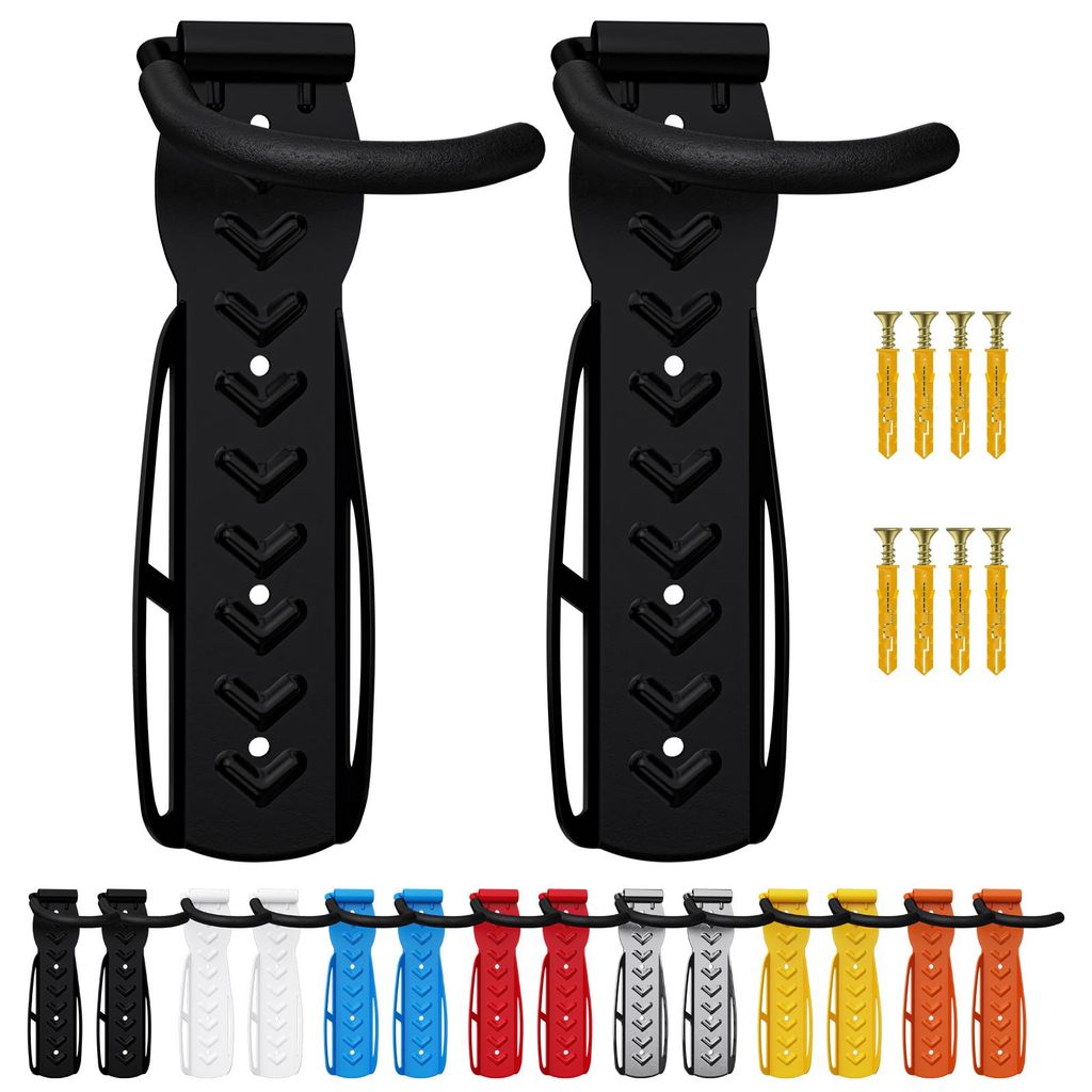2 x WELLGRO Wand Fahrradhalter - Stahl Fahrrad Produktbild 