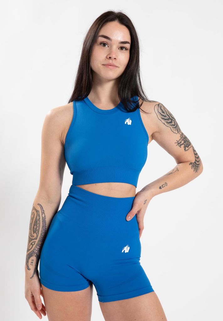 Gorilla Wear Olivia Seamless Crop Top blue XS/S