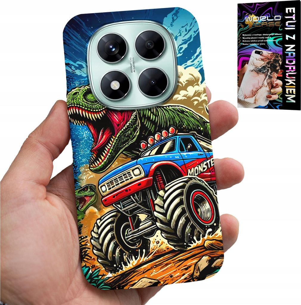 Fall Für Xiaomi Note 14 Pro 5G -Dinosaurier In Monstertruck Designs Für Kinder