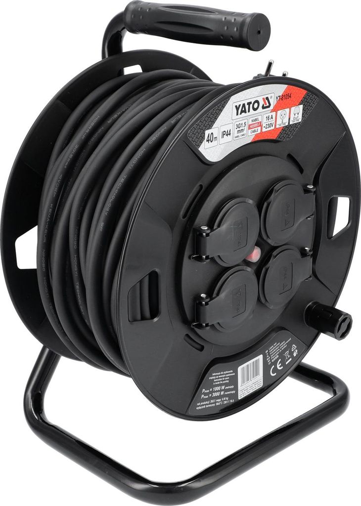 Yato przedłużacz bębnowy 40m 3 x 1,5mm2 ip44 81054
