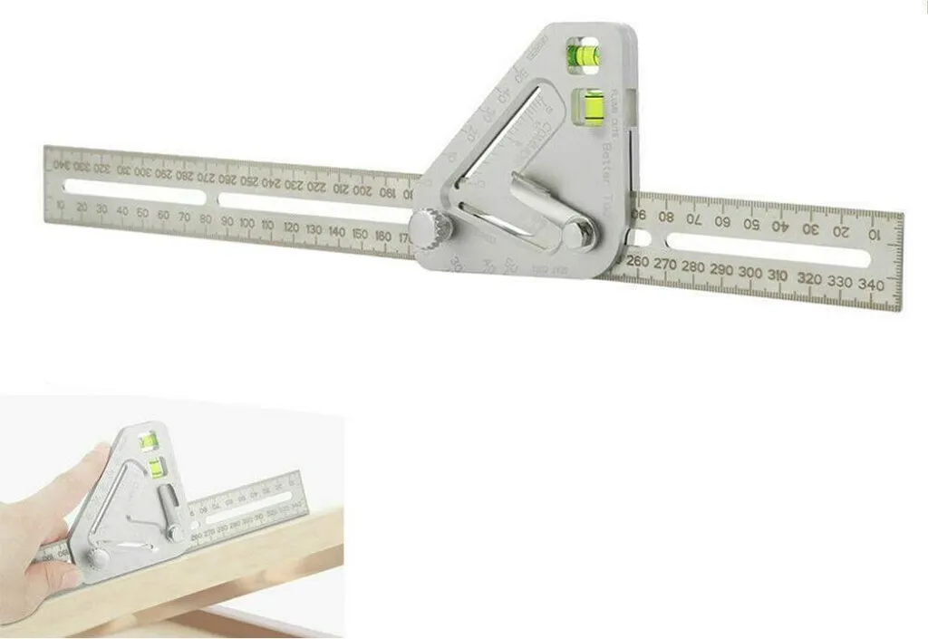 Righello Triangolare 3D in Alluminio - Strumento Misura Professionale