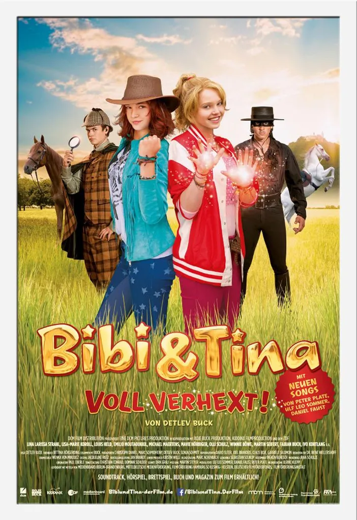 Poster Bibi & Tina Ensorcelé encadré vitre incassable Shinsuke MDF blanc
