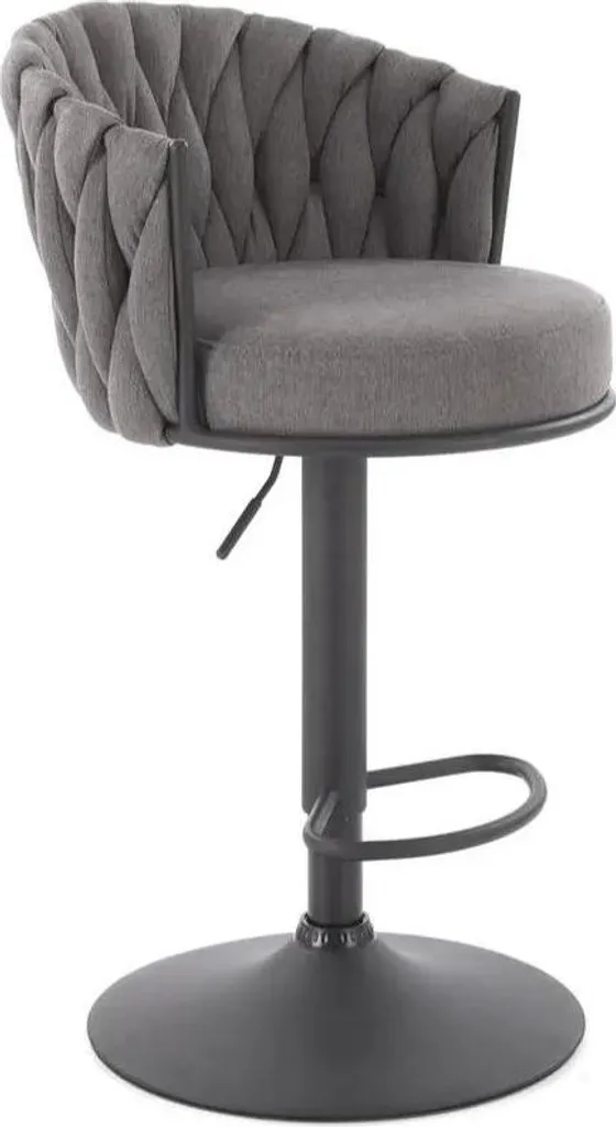 Fini le mal de dos avec le tabouret H-125 gris ajustable en hauteur