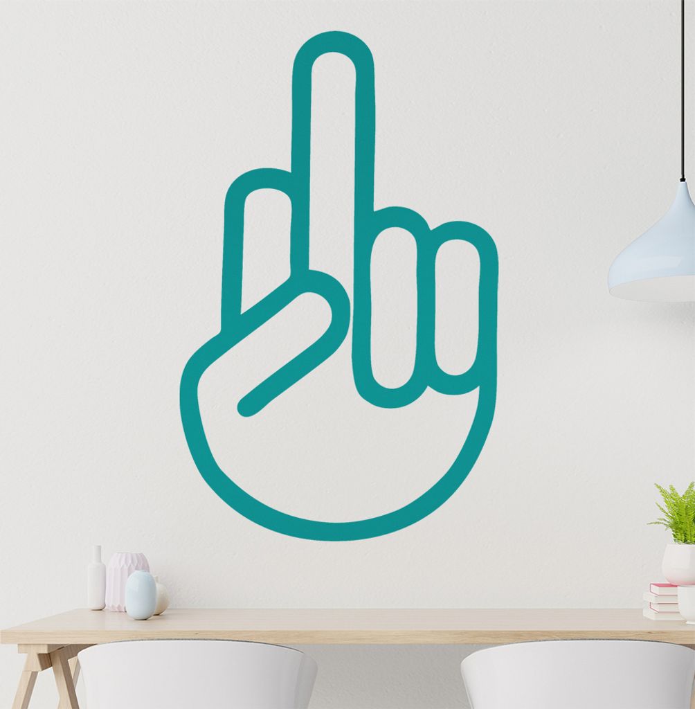 Fuck You Wandtattoo in 6 Größen - Wandaufkleber Wall Sticker - Dekoration, Küche, Wohnzimmer, Schlafzimmer, Badezimmer