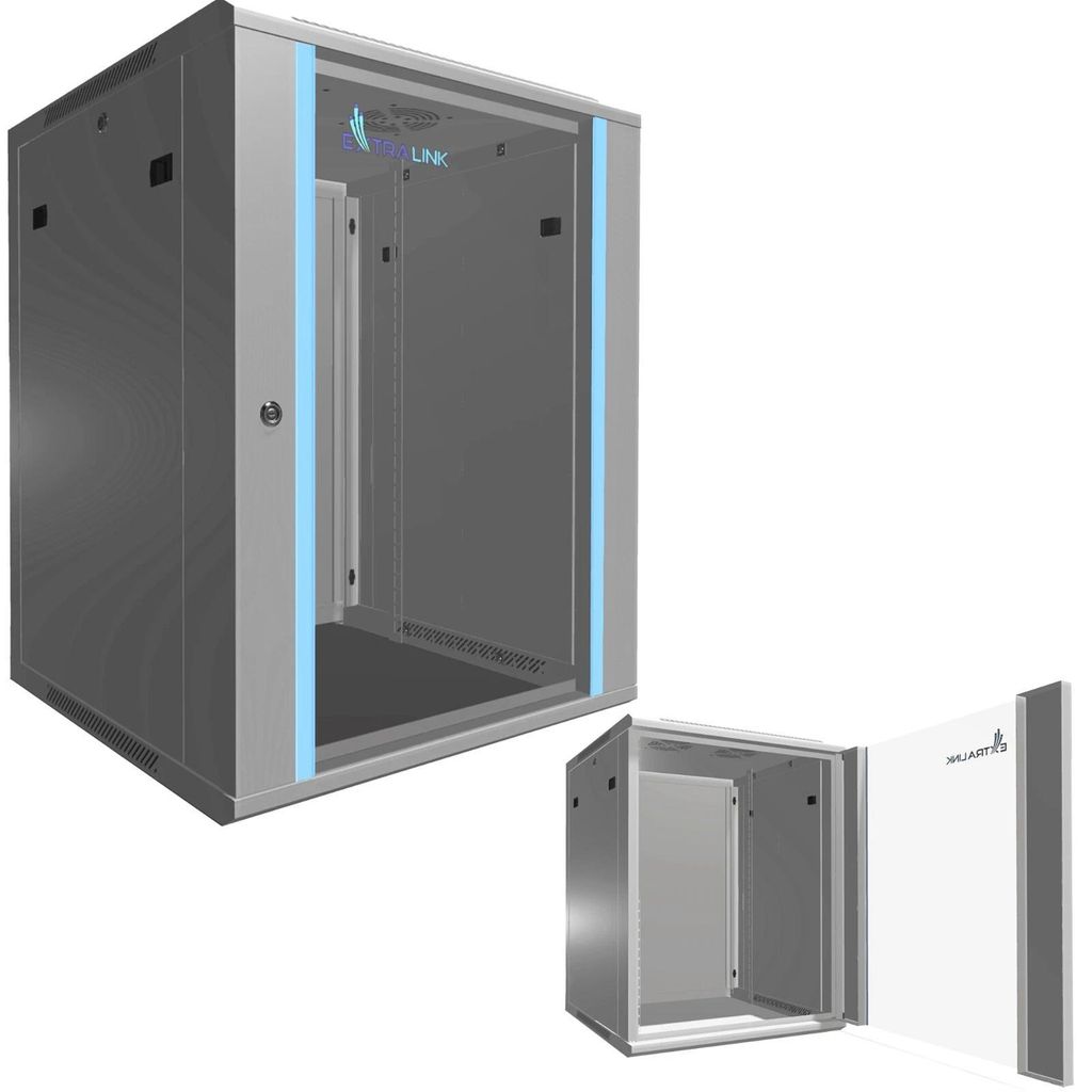 Extralink Rackmount-Schrank 15U 600x600 Grau Wandmontage Produktbild 