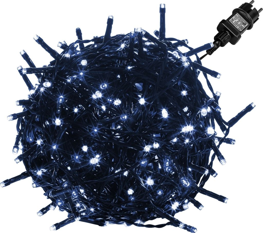 VOLTRONIC 100 LED kaltweiß Lichterkette Weihnachtsbeleuchtung Deko IP44
