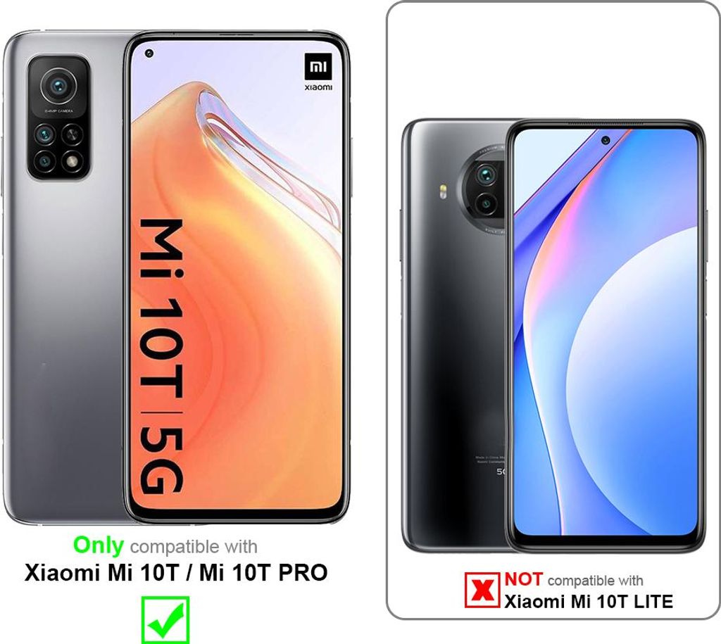 Cadorabo Schutzhülle für Xiaomi Mi 10T / Mi 10T PRO Hülle in Transparent 360° Etui Full Body Handyhülle Cover Case