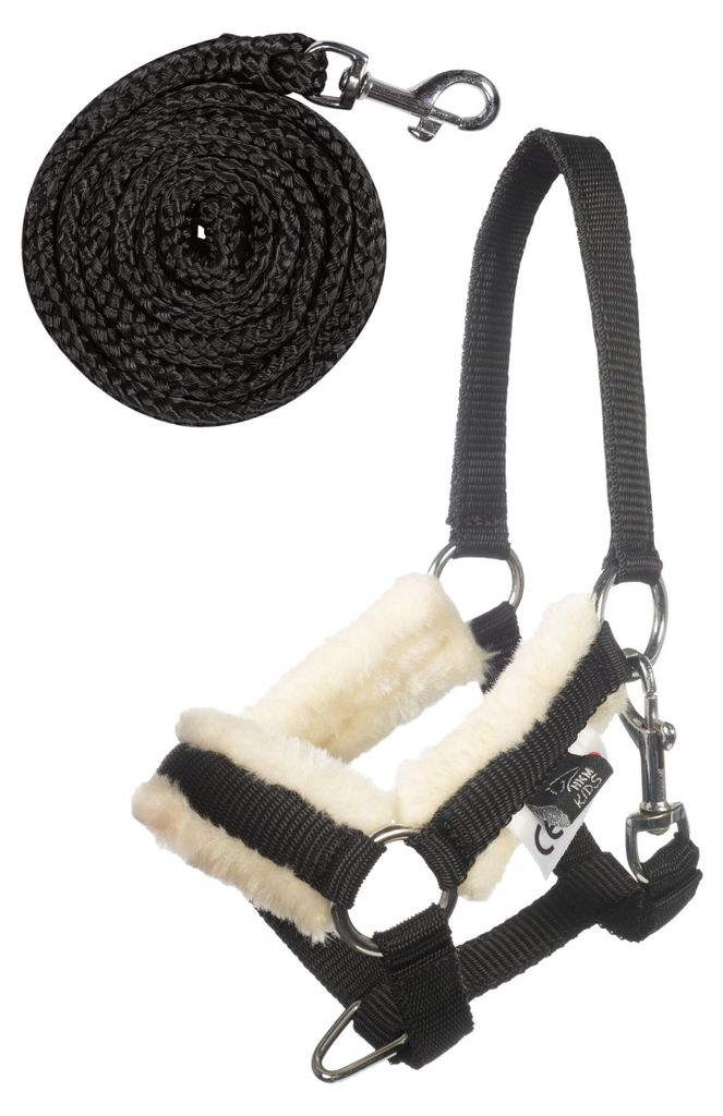 Zwarte hoofdstel en teugels voor een hobbyhorse Productafbeelding 