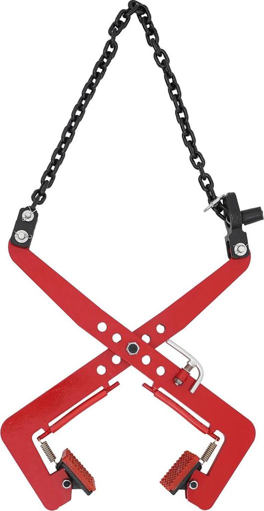 Profi Hebezange - Steinklammer - 350 kg Tragfähigkeit - verstellbare Öffnung 30–51 cm - Greifwerkzeug für Platten und Steine - rot