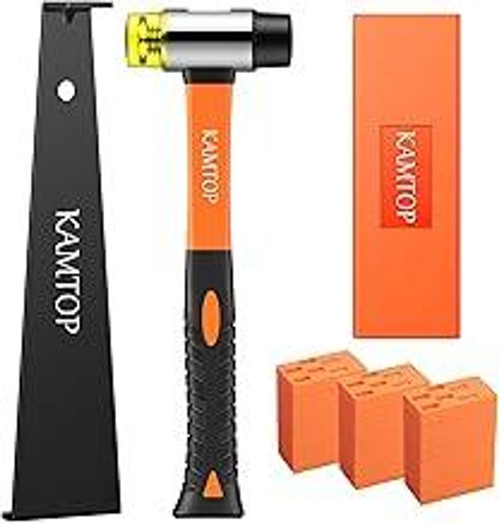 Kamtop 63 tlg.Verlegeset Parkett Nivelliersystem Laminat Parkett Holzfußboden Installations Set Laminat Verlegeset mit 60x Montagekeile, 1x Schlag...