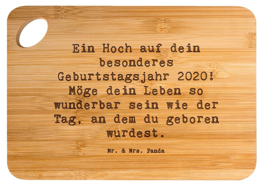 Mr. & Mrs. Panda schneidbrett Spruch 2020 Geburtstag - Transparent - Geschenk, Glückwunsch, Frühstücksbrett, Brett, Holzbrett, Liebe, holzschnei...