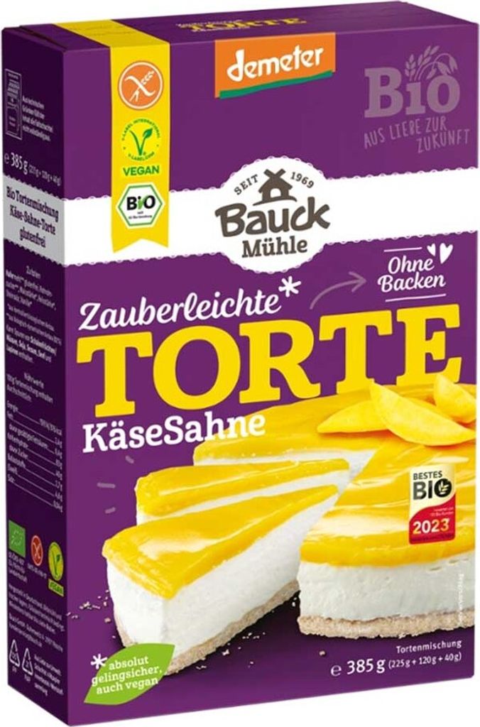 Bauck Mühle Tortenmischung Käse-Sahne-Torte demeter 385g Produktbild 