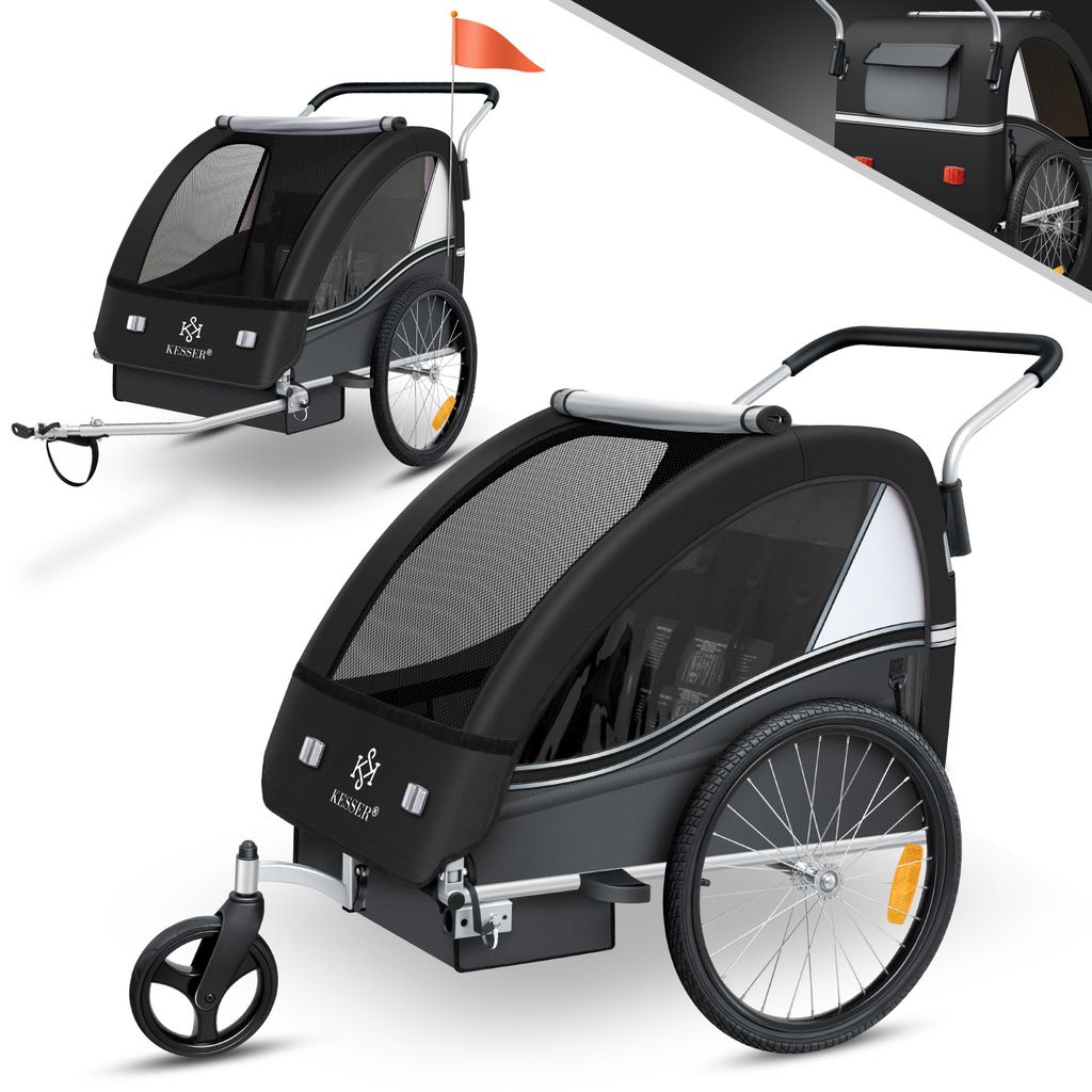KESSER® Kinderanhänger Fahrradanhänger Sport-RX 2 in 1 Produktbild 