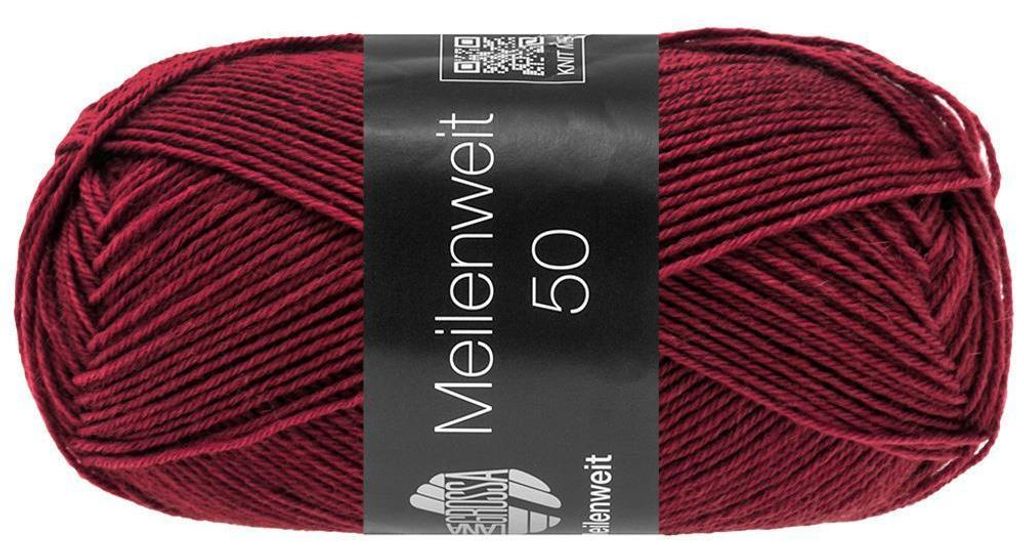 Lana Grossa - Meilenweit 4-fach 50g 1423 weinrot Produktbild 