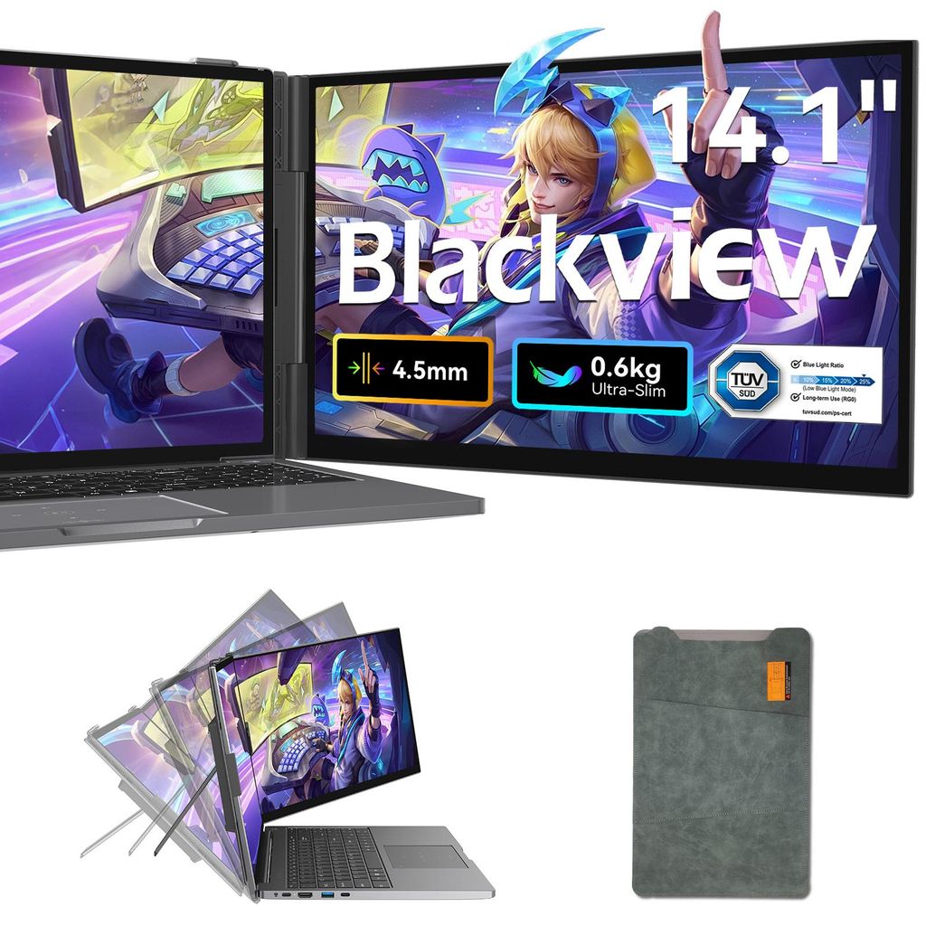 Blackview 14" Tragbarer Monitor, 1920×1080 ultradünn Produktbild 