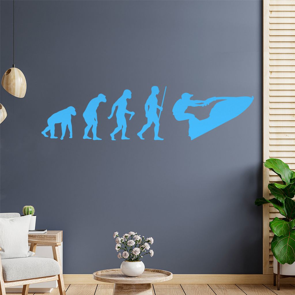 Jet-Ski Jetboot Evolution Wandtattoo Wandaufkleber Wall Sticker - Dekoration, Küche, Wohnzimmer, Schlafzimmer, Badezimmer