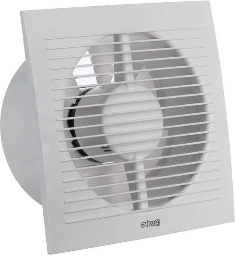 Extracteur d'air mural 125 mm blanc avec timer pour cuisine et salle de bain