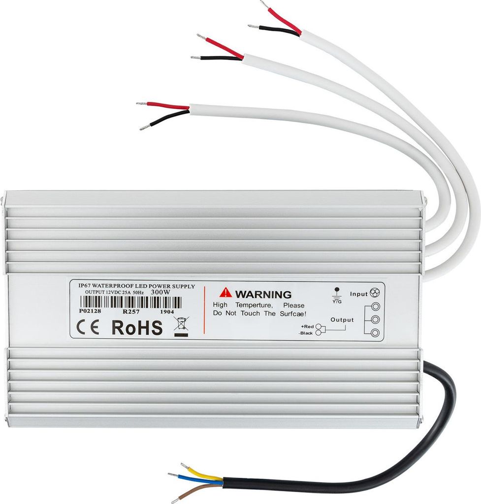 Wasserdichtes Netzteil 12V DC 300W 25A IP67