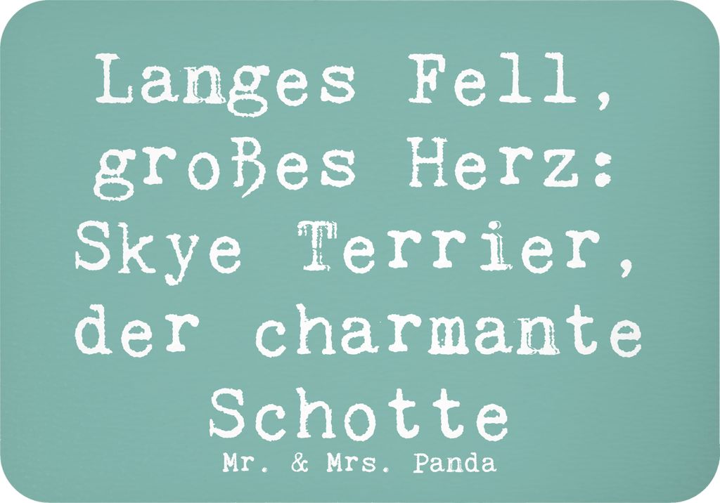 Mr. & Mrs. Panda magnet Spruch Skye Terrier - Meeresbrise - Geschenk, Hunde, treu, weiches Fell, Hunderassen, haftmagnet, Unabhängigkeit, tafelmag...